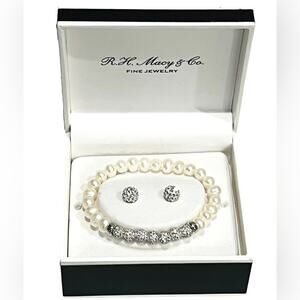 NEW RH & Co. BRACELET + EARRINGS Fine Jewelry Sterling Silver Fresh Water Pearls
